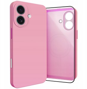 Etui do Apple iPhone 16 Plus (Do Magsafe, Osłona Kamery, Różowe)   Szkło 9H 1