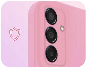 Hello Case Etui do Samsung Galaxy M15 (Osłona Kamery, Różowe, Ochronne, Case)   Szkło 3