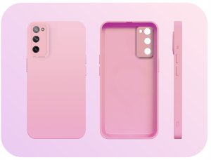 Etui do Samsung Galaxy S20 FE (Osłona Kamery, Różowe, Ochronne)   Szkło 9H 4