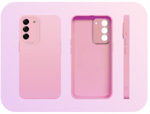 Etui do Samsung Galaxy S21 FE (Osłona Kamery, Różowe, Ochronne)   Szkło 9H 4