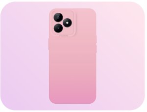 Etui do Realme C51 (Osłona Kamery, Różowe, Ochronne, Plecki, Case)   Szkło 2