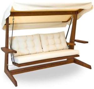 Westmann Drewniana huśtawka Hollywood Viva 2400 | Beżowy | 237x115x175 cm 1