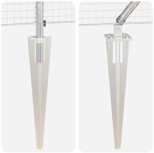 vidaXL Ogrodzenie z drutu węża z 13 słupkami mocującymi 1,4x25 m ze stali ocynkowanej 8