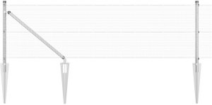 vidaXL Ogrodzenie spawane  z 13 pali z ostrzami 0.6x50 m Ocynkowana stal 7