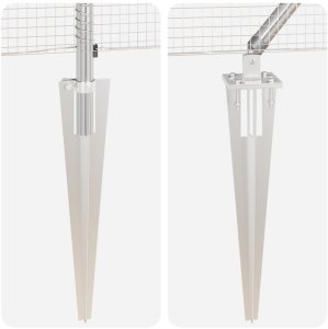 vidaXL Ogrodzenie spawane  z 13 pali z ostrzami 0.6x50 m Ocynkowana stal 9