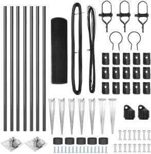 vidaXL Zestaw paneli ogrodzeniowych Zestaw 2 Szary Metal, Plastik 4