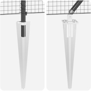 vidaXL Zestaw paneli ogrodzeniowych Zestaw 2 Szary Metal, Plastik 8