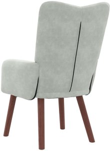 vidaXL Fotel relaksacyjny jasnoszary z weluru 6