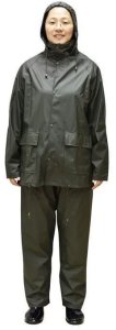 PU RAIN SET WS2U00G SIZE M OLIVE GREEN 1