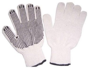 GLOVES KNITTED W/RUBBER DOTS L 1