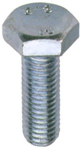 SCREWS DIN933 M8X25 ZN 20 PSC. 2