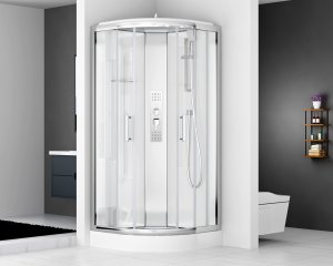 CHROME QUICK INSTALL SHOWER CABIN 1