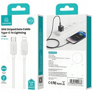 Kabel USB Usams USB-C - Lightning 1 m Biały 8