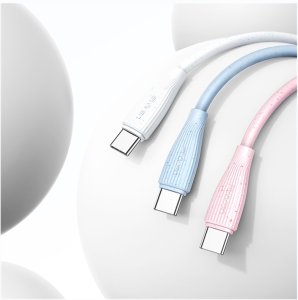 Kabel USB Usams USB-A - USB-C 1 m Różowy 5