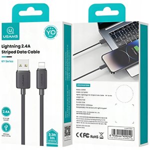Kabel USB Usams USB-A - Lightning 1 m Czarny 8
