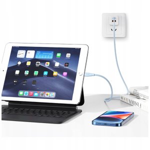 Kabel USB Usams USB-C - Lightning 1 m Różowy 7