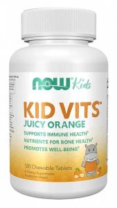 Now Foods - Kid Vits, Juicy Orange, 120 tabletek do ssania 1