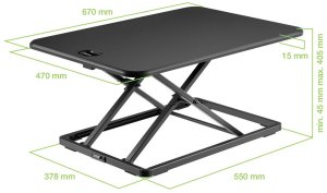 Nakładka na biurko pod laptopa do pracy stojącej siedzącej 13