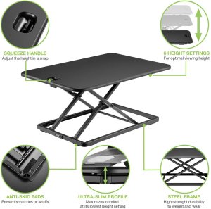 Nakładka na biurko pod laptopa do pracy stojącej siedzącej 16