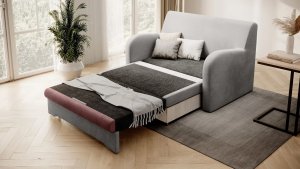 ELTAP Sofa rozkładana z funkcją spania ARIO jasnoszara/różowa 3
