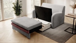 ELTAP Sofa rozkładana z funkcją spania ARIO jasnoszara/różowa 5