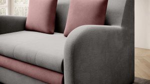 ELTAP Sofa rozkładana z funkcją spania ARIO jasnoszara/różowa 8
