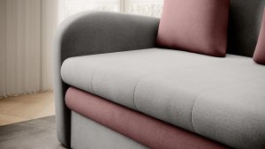 ELTAP Sofa rozkładana z funkcją spania ARIO jasnoszara/różowa 9