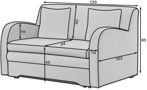 ELTAP Sofa rozkładana z funkcją spania ARIO jasnoszara/różowa 10