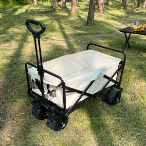 ITIMPORT WÓZEK TERENOWY PLAŻOWY Turystyczny ZAKUPY TRANSPORTOWY 150kg ze STOŁEM 88cm 2