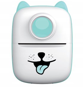 Drukarka Termiczna Bluetooth do Zdjęć Naklejek Notatek Etykiet / KiddoBoo X2 / Biały Piesek 1