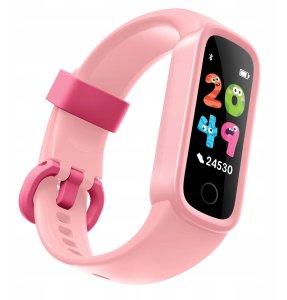 SMARTBAND Zegarek Wodoodporny Opaska dla Dzieci SmartWatch IP68 14 trybów / KR01 / Różowy 11