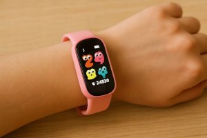 SMARTBAND Zegarek Wodoodporny Opaska dla Dzieci SmartWatch IP68 14 trybów / KR01 / Różowy 7