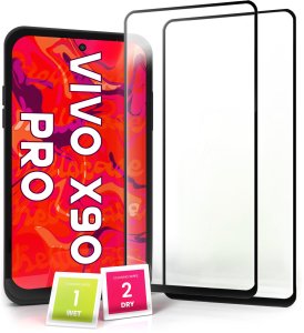 2-PAK Szkło Hartowane do Vivo X90 Pro (Pełne 5D, Curved, Zakrzywione, 9H) 1