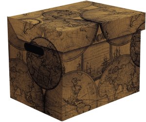 FOLDABLE CARTON BOX34X25X26CM GLOBE 1