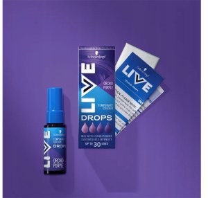 Schwarzkopf SCHWARZKOPF_Live Drops zmywalna farba do włosów Orchidea Purpurowa 30ml 2