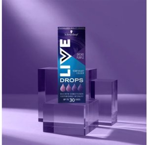 Schwarzkopf SCHWARZKOPF_Live Drops zmywalna farba do włosów Orchidea Purpurowa 30ml 3