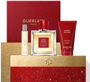 SET GUERLAIN Habit Rouge EDT spray 100ml + SHOWER GEL 75ML + EDT spray 10ml 1