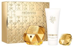 Paco Rabanne Lady Million zestaw woda perfumowana spray 80ml + balsam do ciała 100ml + miniatura wody perfumowanej 5ml 1