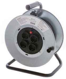 EXT CORD XP17-D1 3X1.5 25M 4V REEL MET 1