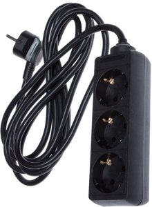 EXT CORD KF-GS-03-A  3X1.5 3M 3P BLACK 1