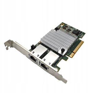 KARTA SIECIOWA Double RJ45 10GB PCI Express LOW Szybki Internet 2
