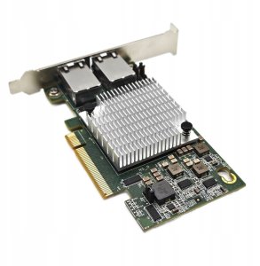 KARTA SIECIOWA Double RJ45 10GB PCI Express LOW Szybki Internet 5