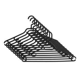 PLASTIC HANGER BLACK LSP037 10PCS 2