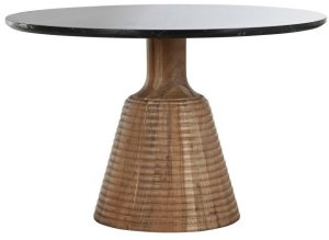 Okrągły stół z czarnym marmurowym blatem 115 cm KATTHE 1