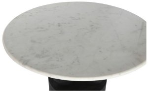 Okrągły stół z białym marmurowym blatem 120 cm KALINA 2