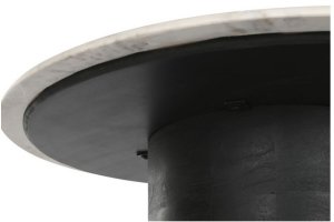 Okrągły stół z białym marmurowym blatem 120 cm KALINA 4