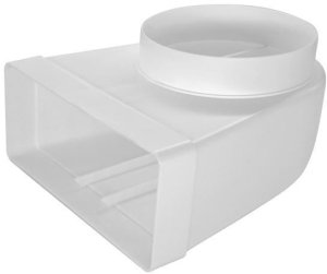 Duct elbow KLD29-125, 220 x 90 mm x DN125, rectangular - round 3