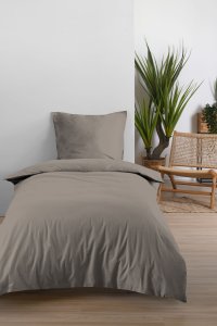 Duvet cover STOF, light brown, 140 x 200 cm, 100% cotton 1
