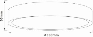 Ceiling LED lamp BRILLIANT SLIMLINE, 24 W, 3000 K, 2400 lm, black, O 33 x 6.5 cm 1