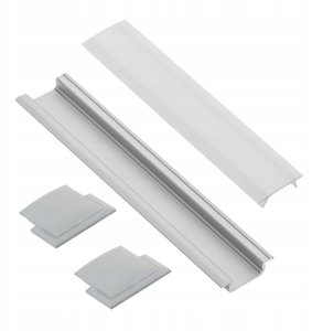 LED strip profile set 2 m, straight, millable 1